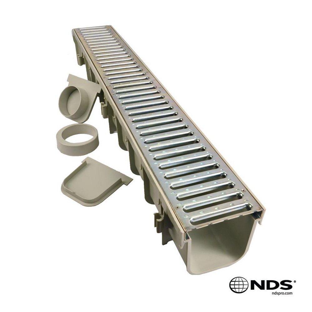 NDS Light Grey 5-1/2 in. Channel with Metal Grate 