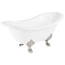 61 x 30 in. Freestanding Clawfoot Bathtub with Center Drain in White - Less Drain Assembly