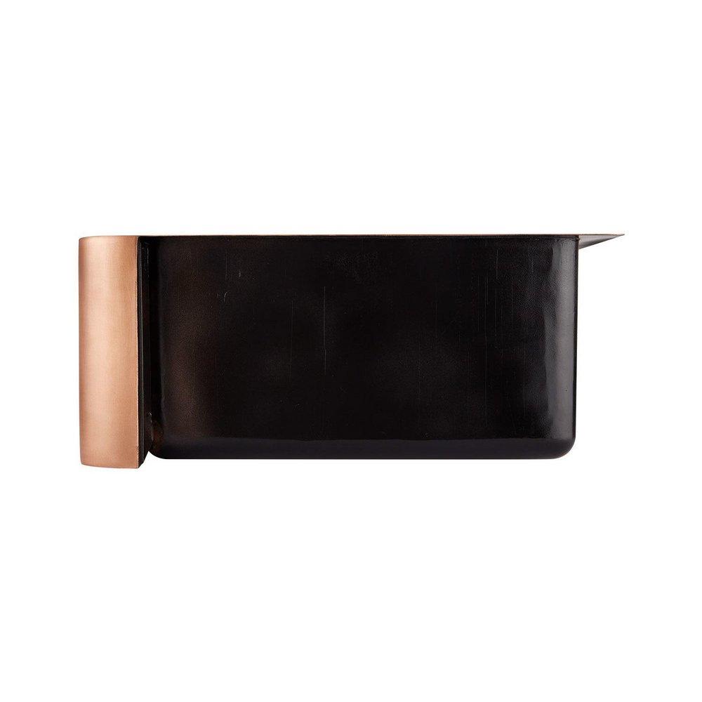 Signature Hardware Antique Copper 32-3/4 x 22 in. Copper Single Bowl Farmhouse Kitchen Sink 
