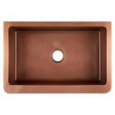 Signature Hardware Antique Copper 32-3/4 x 22 in. Copper Single Bowl Farmhouse Kitchen Sink 