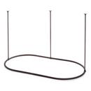 72 in. Ceiling Mount Oval Shower Rod in Oil Rubbed Bronze