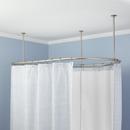 72 in. Ceiling Mount Oval Shower Rod in Brushed Nickel