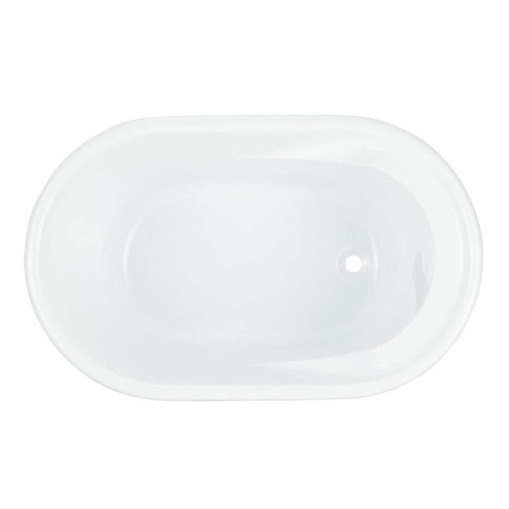 Signature Hardware White 51 x 29 in. Freestanding Bathtub End Drain 