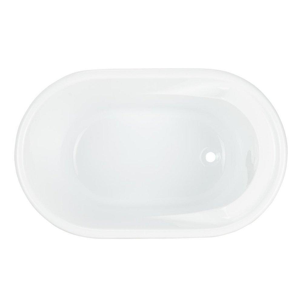 Signature Hardware White 51 x 29 in. Freestanding Bathtub End Drain 