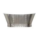 67-1/2 x 26-1/4 in. Freestanding Bathtub with Rear Center Drain in Stainless Steel