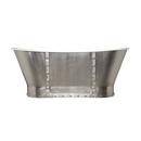 Signature Hardware Stainless Steel 67-1/2 x 26-1/4 in. Freestanding Bathtub with Rear Center Drain 
