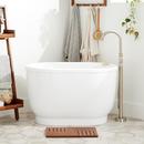 Signature Hardware White 47 x 30 in. Freestanding Bathtub with Right Drain 
