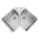 32-3/4 x 22-3/4 in. 1 Hole Stainless Steel Double Bowl Undermount Kitchen Sink