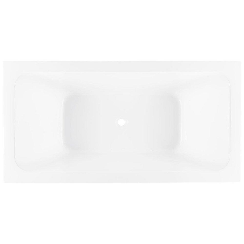 Signature Hardware White 59 x 31 in. Freestanding Bathtub with Center Drain 