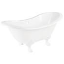 Signature Hardware White 61 x 30 in. Freestanding Bathtub Offset Drain 