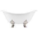 Signature Hardware White 61 x 30 in. Freestanding Bathtub Offset Drain 