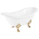 Signature Hardware White 61 x 30 in. Freestanding Bathtub Offset Drain 