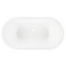 Signature Hardware White 60 x 30 in. Cast Iron Double-Ended Pedestal Tub with Rolled Rim 