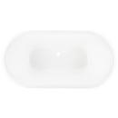 Signature Hardware White 60 x 30 in. Cast Iron Double-Ended Pedestal Tub with Rolled Rim 