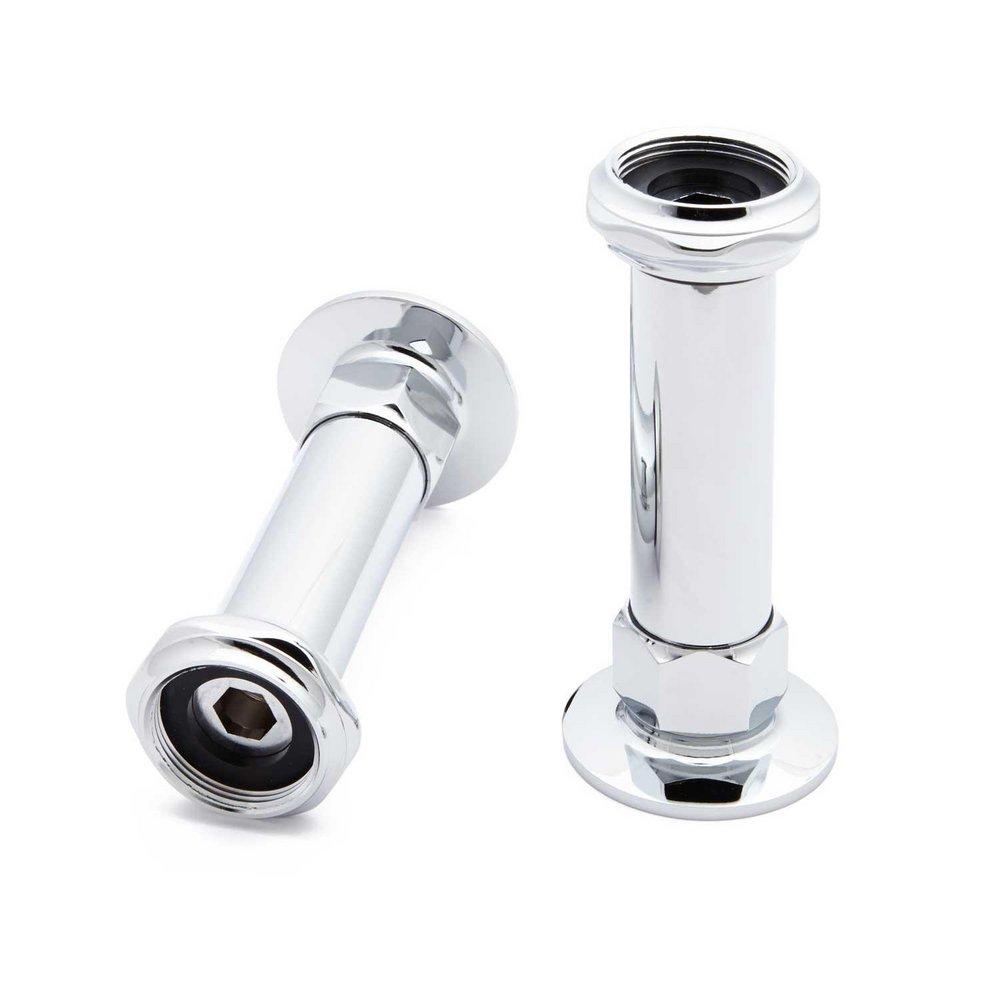 Signature Hardware Chrome Wall Mount Coupler (Set of 2) 
