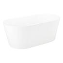 Signature Hardware White 59 x 32 in. Soaker Freestanding Bathtub with Center Drain 