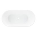 Signature Hardware White 59 x 32 in. Soaker Freestanding Bathtub with Center Drain 