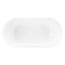 Signature Hardware White 59 x 32 in. Soaker Freestanding Bathtub with Center Drain 