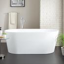 Signature Hardware White 67 x 32 in. Soaker Freestanding Bathtub with Center Drain 
