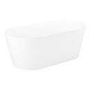 Signature Hardware White 67 x 32 in. Soaker Freestanding Bathtub with Center Drain 