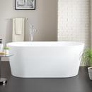 Signature Hardware White 67 x 32 in. Soaker Freestanding Bathtub with Center Drain 