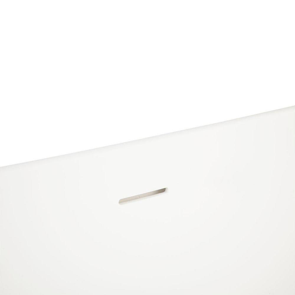 Signature Hardware Matte White 64-1/4 x 32 in. Freestanding Bathtub Center Drain 