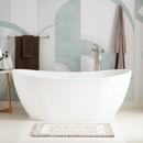 64-1/4 x 32 in. Freestanding Resin Soaker Bathtub with Center Drain in White