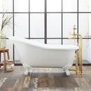 Signature Hardware White 57 x 30 in. Freestanding Bathtub with End Drain 