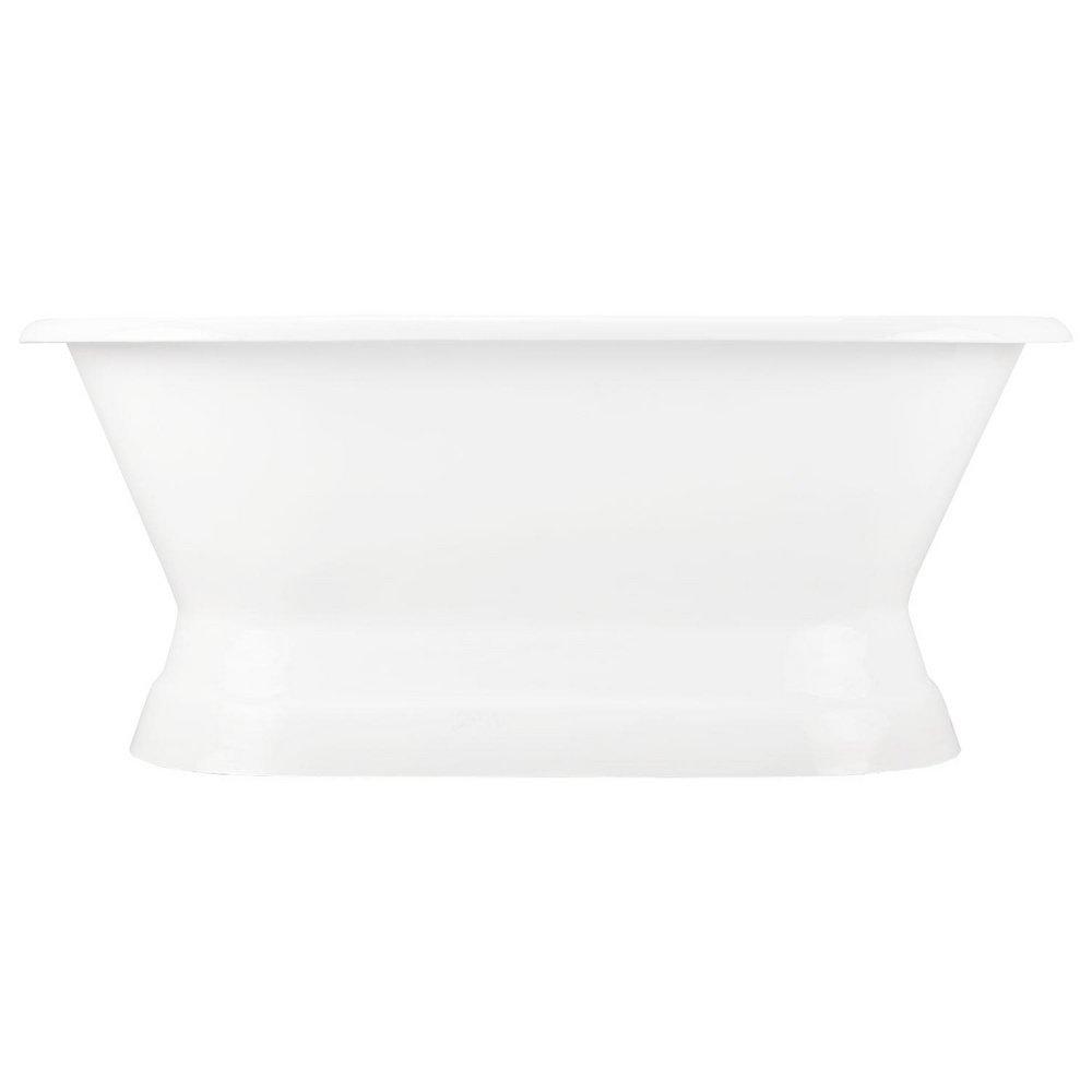 Signature Hardware White 66 x 31 in. Freestanding Bathtub with Rear Center Drain 