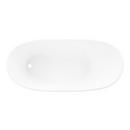 Signature Hardware White 66-7/8 x 31-3/4 in. Freestanding Acrylic Bathtub with End Drain 