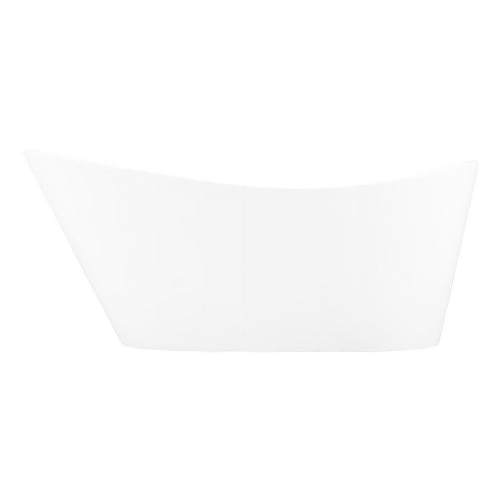 Signature Hardware White 66-7/8 x 31-3/4 in. Freestanding Acrylic Bathtub with End Drain 