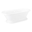 Signature Hardware White 66-7/8 x 31-3/4 in. Freestanding Acrylic Bathtub with End Drain 