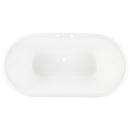 Signature Hardware White 60 x 30 in. Cast Iron Double-Ended Pedestal Tub with Offset Drain 