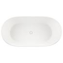 Signature Hardware White 56-1/2 x 31-1/2 in. Freestanding Bathtub with Center Drain 