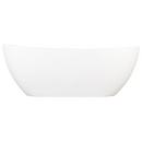 Signature Hardware White 56-1/2 x 31-1/2 in. Soaker Freestanding Bathtub with Center Drain and Pop-Up 