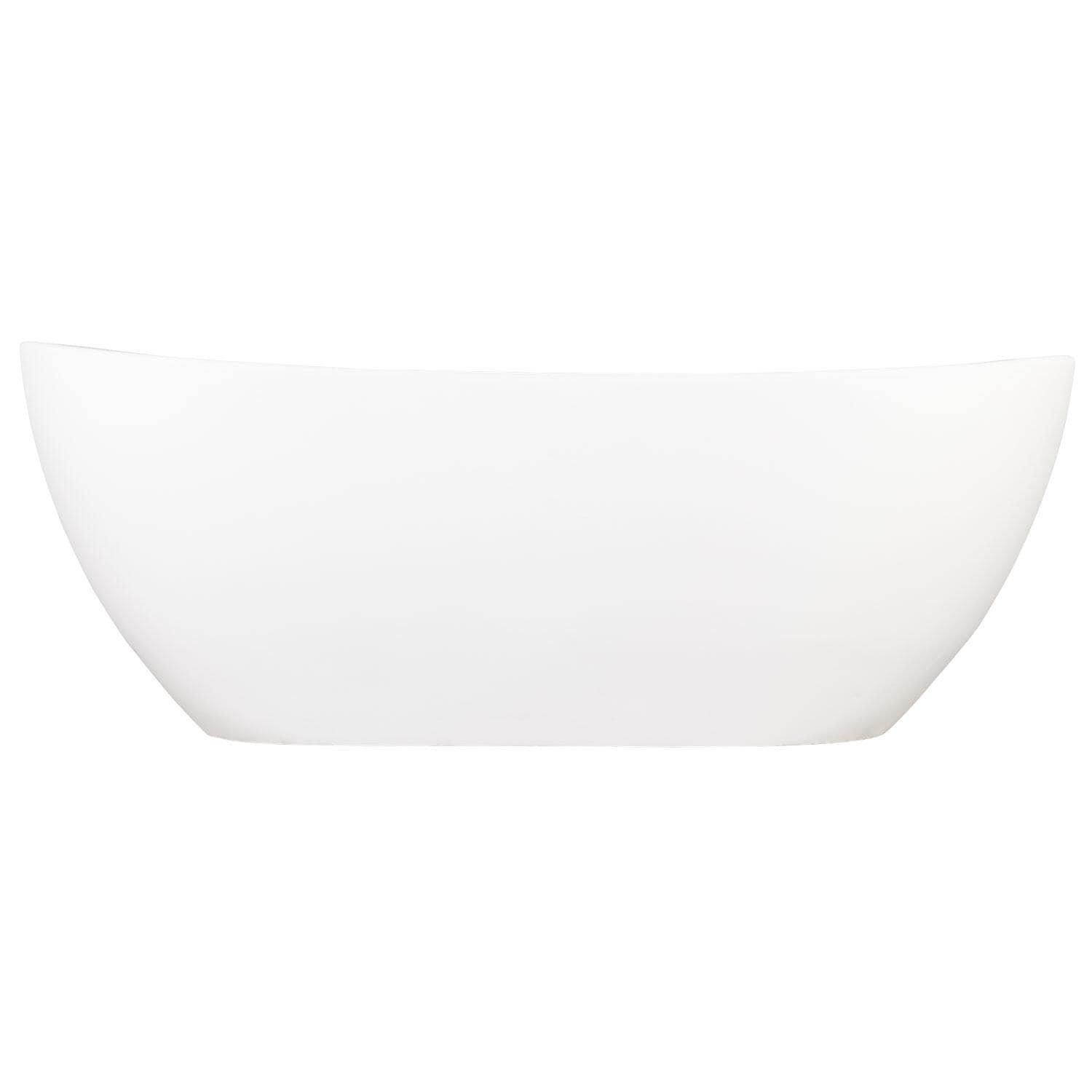 Signature Hardware White 56-1/2 x 31-1/2 in. Freestanding Bathtub with Center Drain 