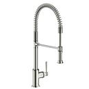 AXOR Polished Nickel Single Handle Pull Down Kitchen Faucet 