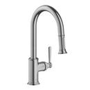 AXOR Steel Optic Single Handle Pull Down Kitchen Faucet 