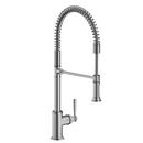 Single Handle Pull Down Kitchen Faucet in Steel Optic