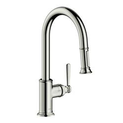 Single Handle Pull Down Kitchen Faucet in Polished Nickel