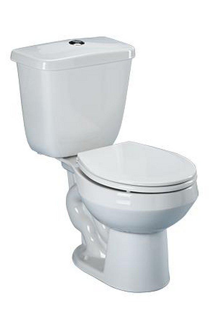 Vortens White 1.28 gpf Round Floor Mount Toilet Bowl 