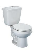 Vortens White 1.28 gpf Round Floor Mount Toilet Bowl 
