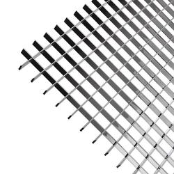 2 in x 4 ft Egg Crate Silver Styrene Louver Lens 5 Pack