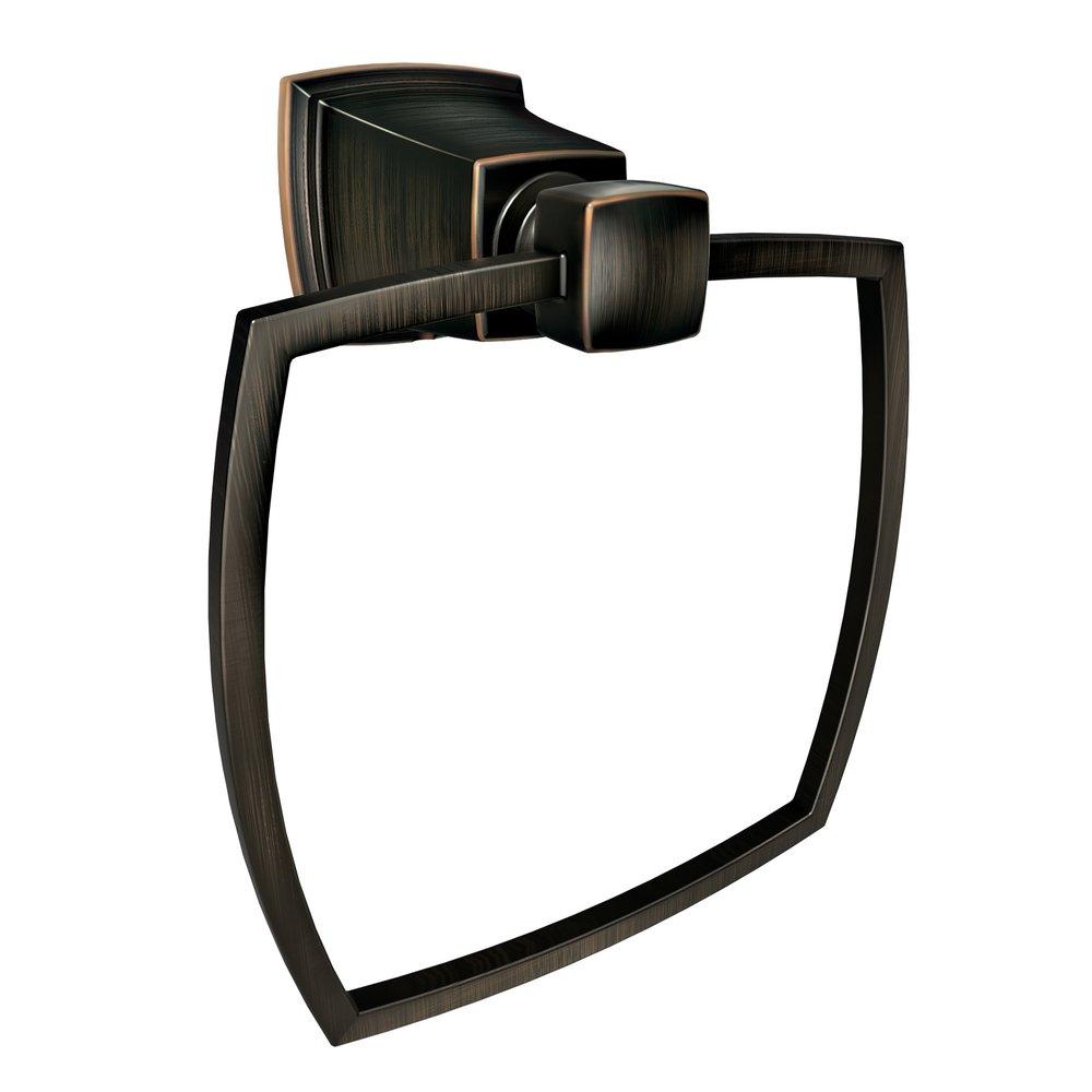 Moen Mediterranean Bronze Rectangular Closed Towel Ring 