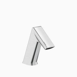 0.5 gpm Battery Powered Sensor Bathroom Sink Faucet with Back Check Tee in Brushed Stainless