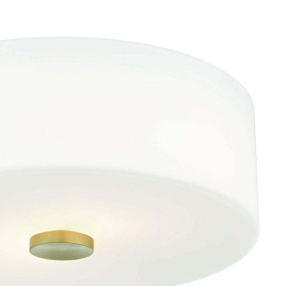 Mitzi Aged Brass 4-1/2 x 11-3/4 in. 60W 2-Light Incandescent Flush Mount Ceiling Fixture 