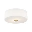 11-3/4 in. 60W 2-Light Medium E-26 Incandescent Flush Mount Ceiling Fixture in Aged Brass