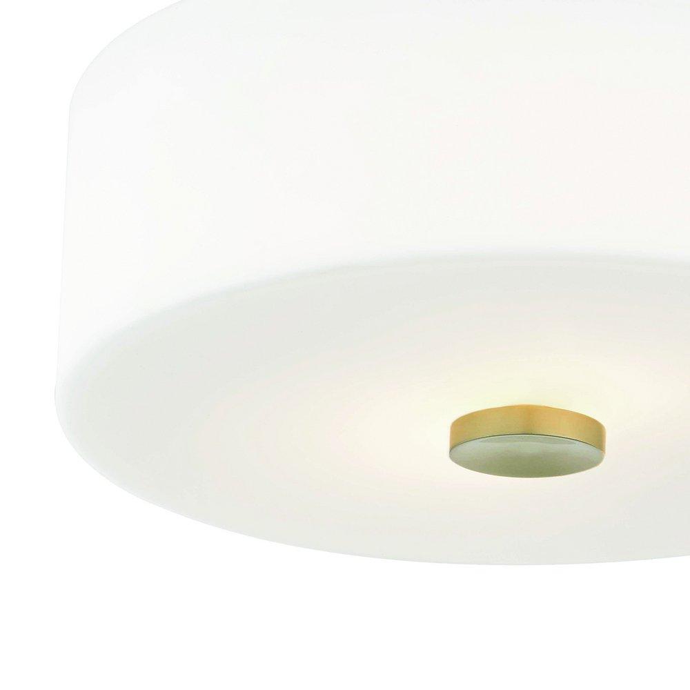 Mitzi Aged Brass 4-1/2 x 11-3/4 in. 60W 2-Light Incandescent Flush Mount Ceiling Fixture 