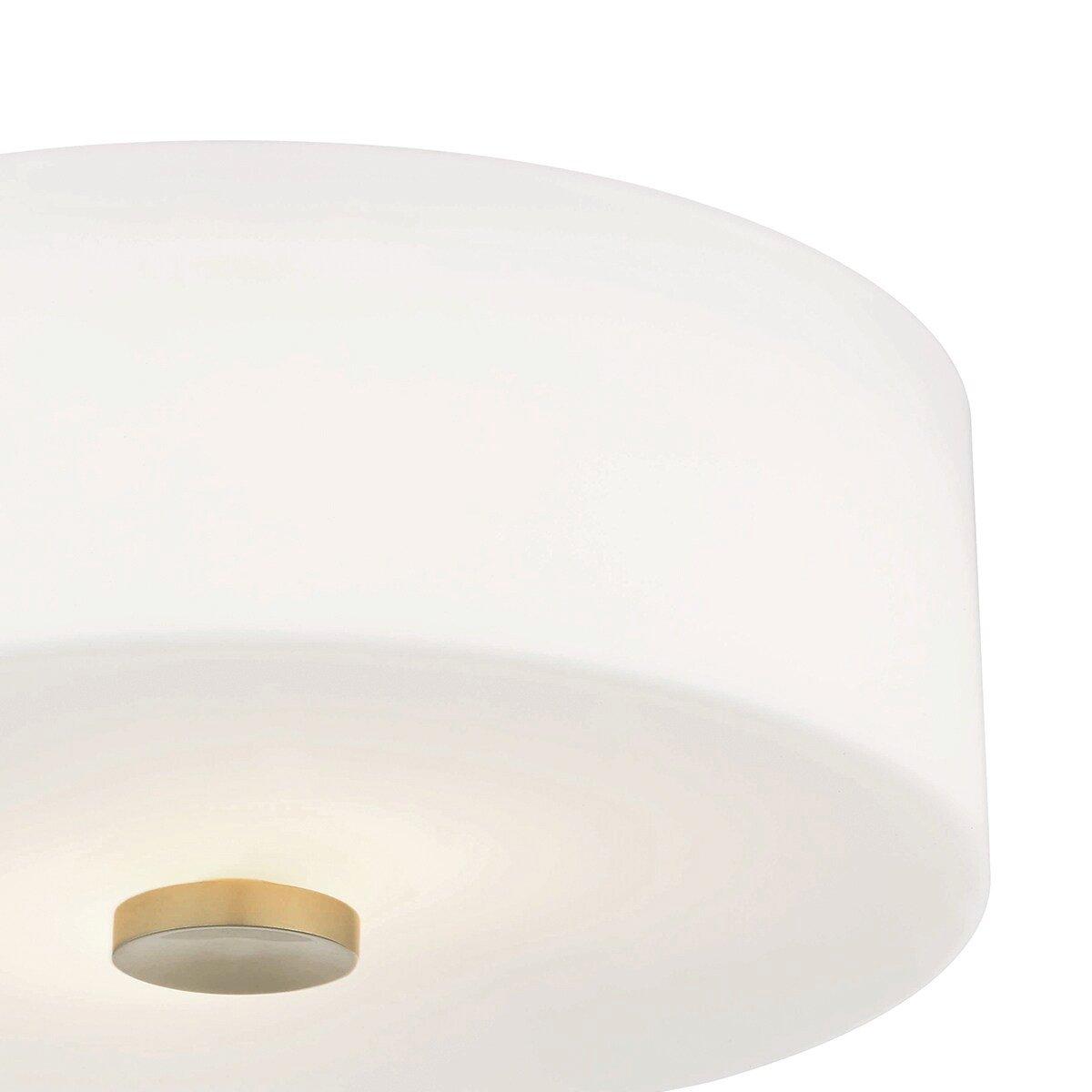 Mitzi Aged Brass 4-1/2 x 11-3/4 in. 60W 2-Light Incandescent Flush Mount Ceiling Fixture 