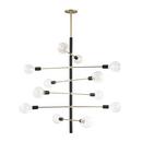 Mitzi Aged Brass/Polished Nickel 36 in. 60W 12-Light Medium E-26 Incandescent Chandelier 